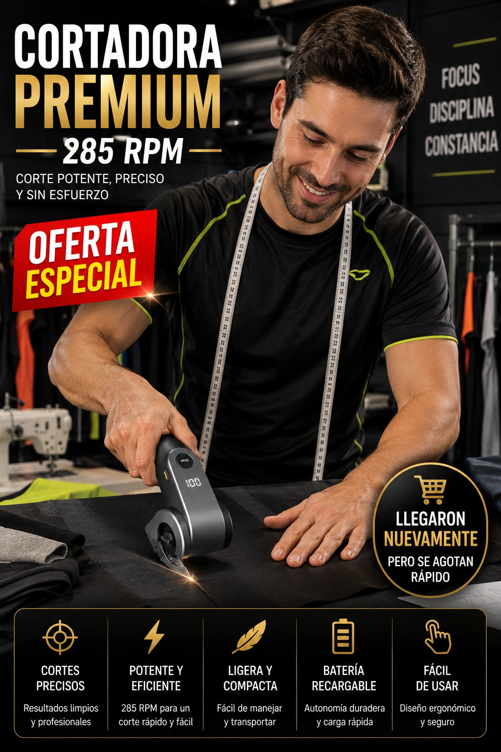 Cortadora Inalambrica Premium 285 RPM