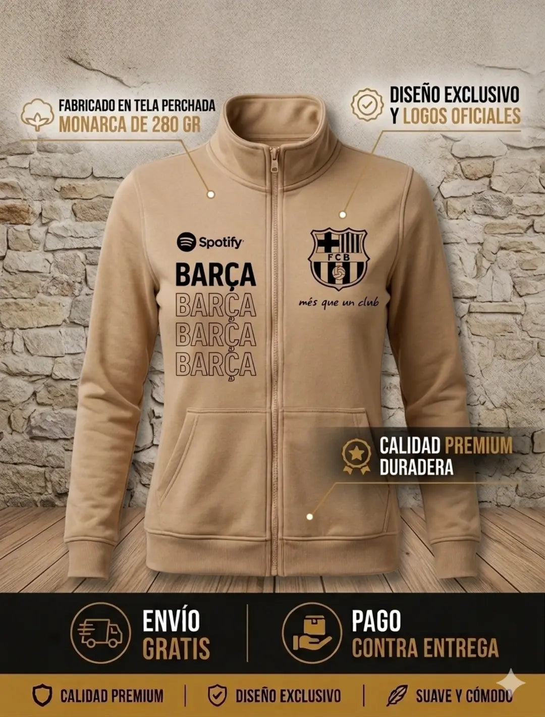 Chaqueta Barça Premium Unisex